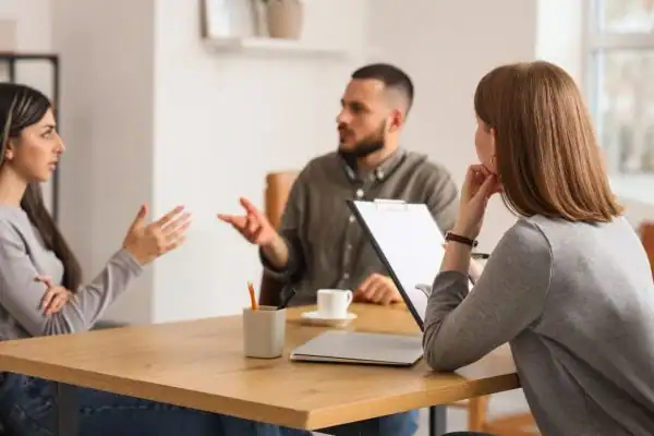 Image of couple access free mediation using family mediation voucher scheme Ashford
